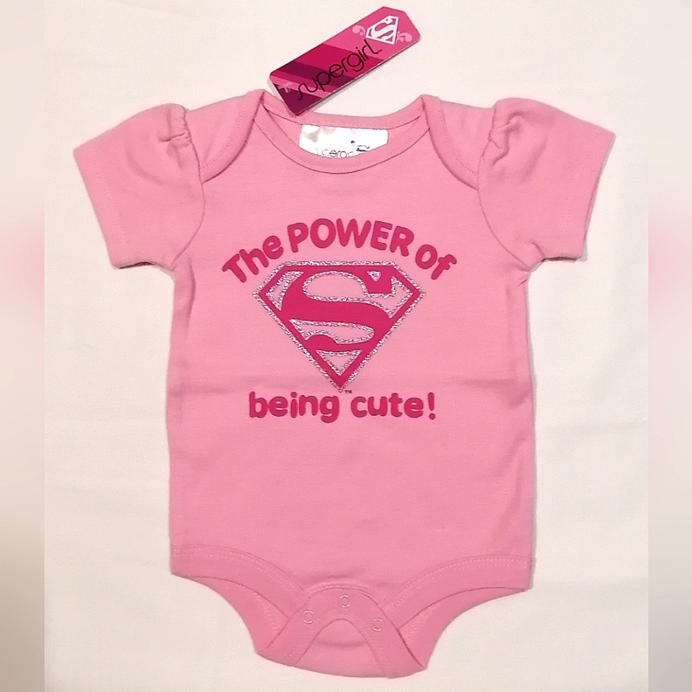 🔥SALE🔥 Supergirl DC Comics Baby Girl's Onesie Bodysuit NWT Sizes 0-3M, 3-6M
